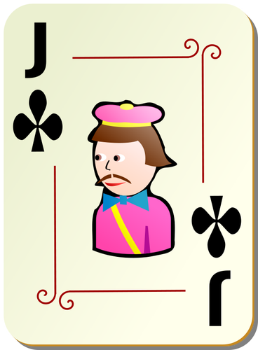 Joker of clubs vector clip art