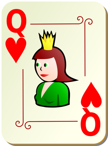 Queen of hearts vektori ClipArt
