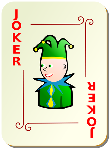 Red Joker playing card vector image