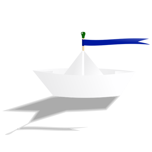 Paper boat vector drawing