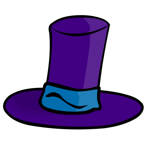 紫の帽子ベクトル画像