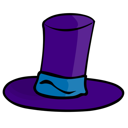 Immagine vettoriale cappello viola