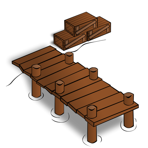 Dřevěná doky vektor