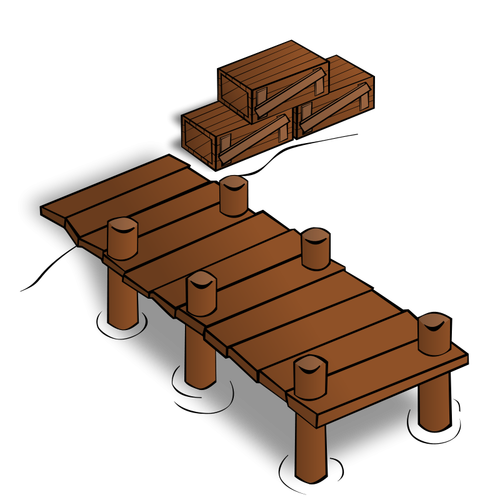 Vecteur de quais en bois