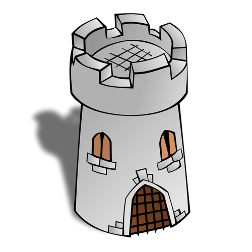 Vector símbolo de redondo torre mapa