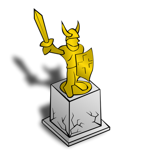 Statue map symbol vector