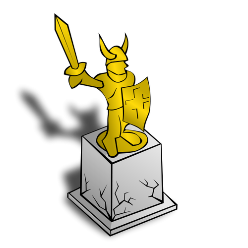 Symbole vecteur de statue carte