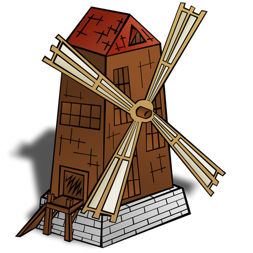 Symbole de vecteur de moulin à vent