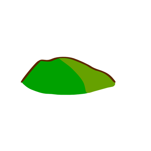 Grön kulle karta element vektor ClipArt