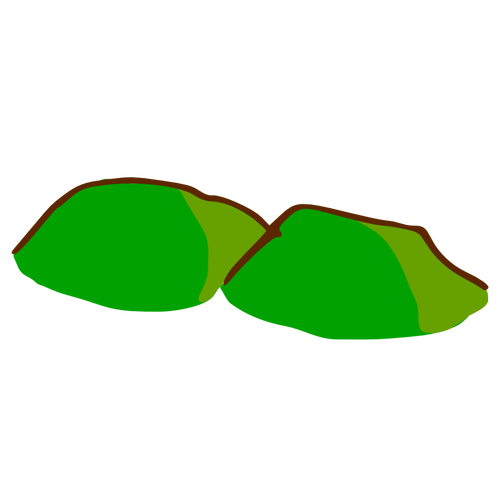 Gröna kullar mappa element vektor illustration