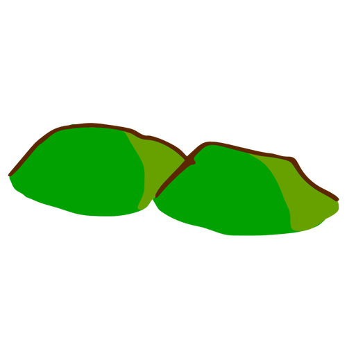 Groene heuvels kaart element vectorillustratie