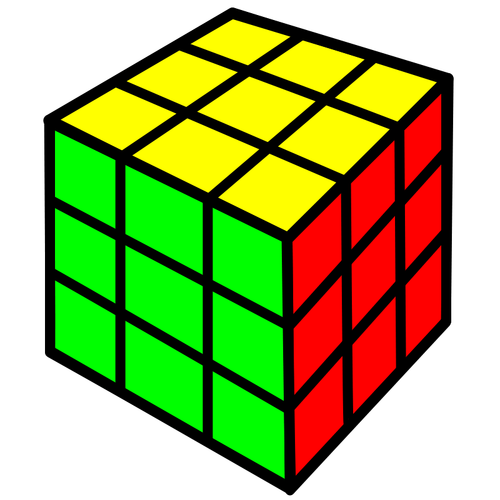 Rubikova kostka vektorový obrázek