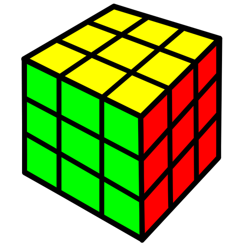 Cubo vector de la imagen cubo de Rubik