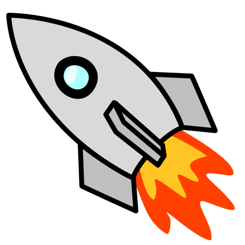 Arte juguete cohete vector clip