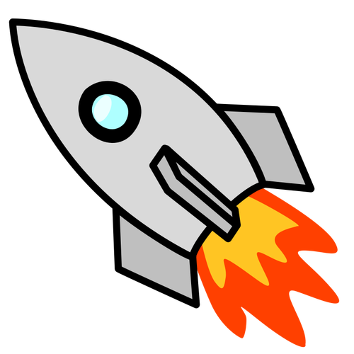 Toy rocket vector clip art