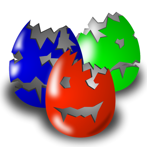 Korkutucu Paskalya yumurta vektör görüntü