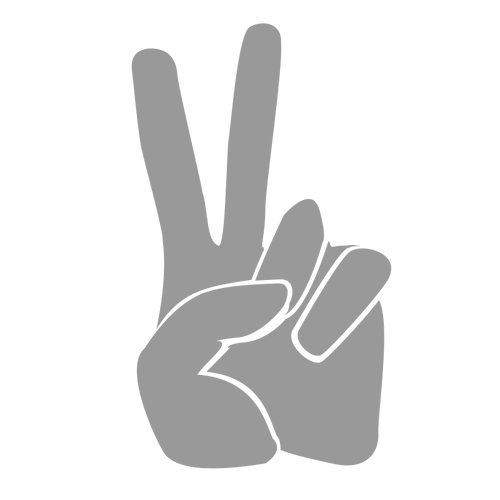 Peace victory hand gesture vector image