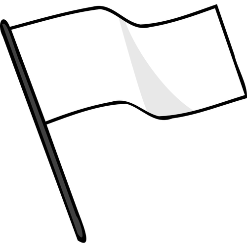 Weiße Fahne schwenkte