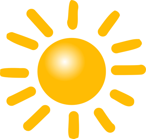 Bright sun vector drawing