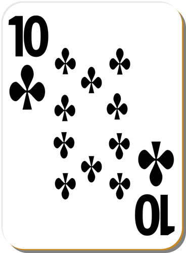 Ten of clubs vector image