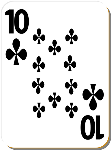 Ten of clubs vector image