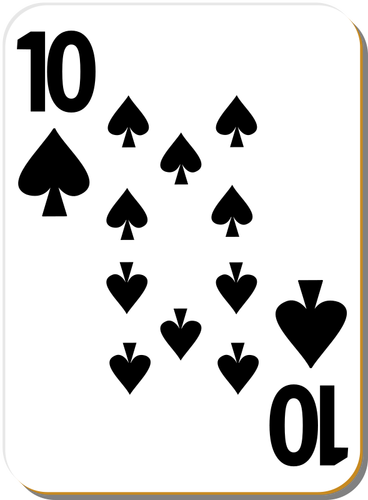 Ten of spades playing card vector clip art