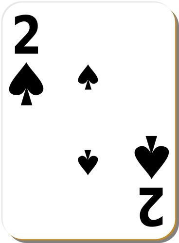 Two of spades playing card vector illustration