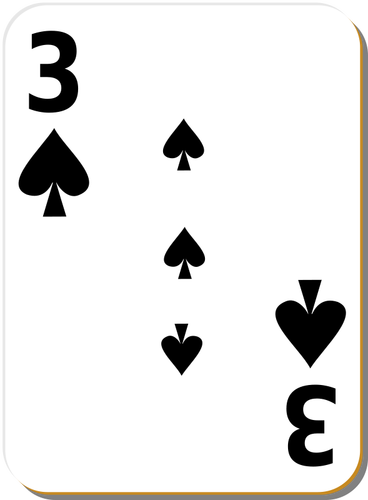 हुकुम खेल कार्ड सदिश आरेखण के तीन
