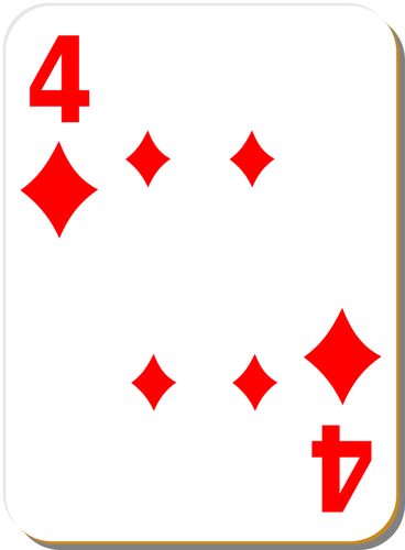 Four of diamonds vector graphics