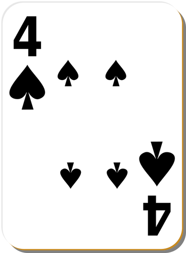 스페이드 카드 게임의 4 개의 벡터 그래픽
