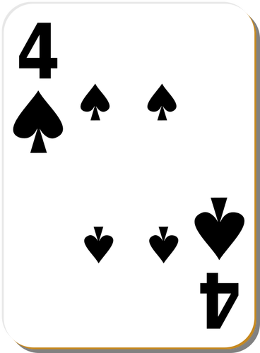 Four of spades playing card vector graphics