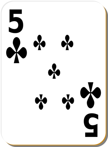 Five of clubs vector drawing