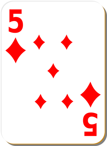 Five of diamonds vector clip art