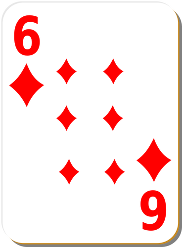 Six of diamonds vector image