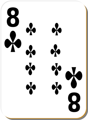 Eight of clubs vector image