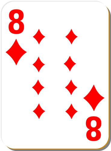 Eight of diamonds vector drawing