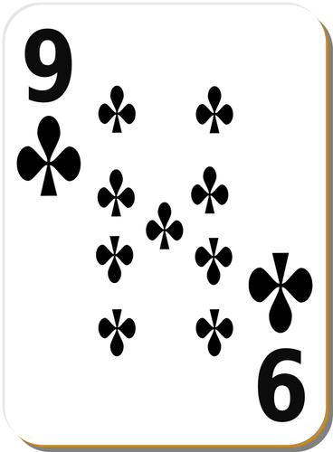 Nine of clubs vector clip art