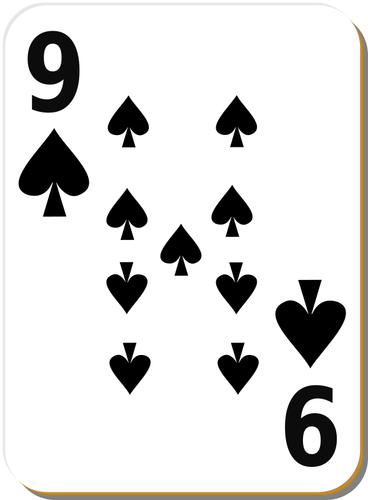 Nine of spades playing card vector graphics