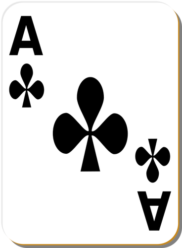 Ace of clubs vector illustration