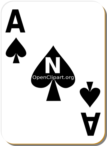 Ace of spades playing card vector image