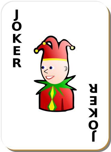 ClipArt vettoriali carta da gioco di Joker nero