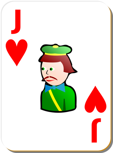 Joker hjärtan vektor ClipArt