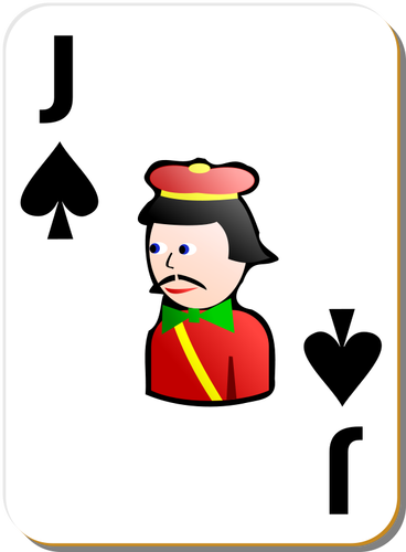 Jack of spades playing card vector illustration