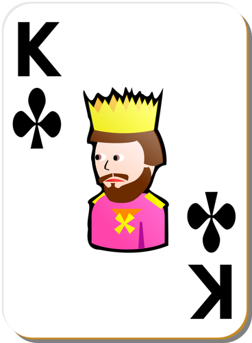 King of clubs vector graphics