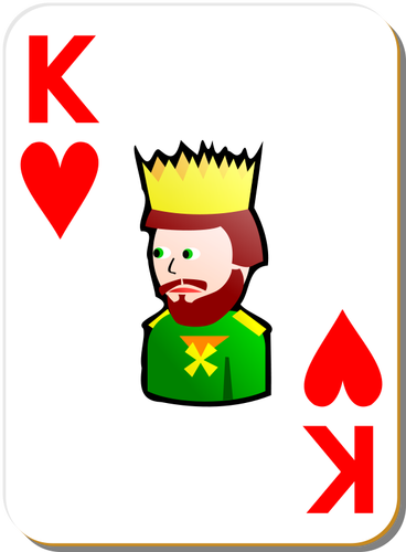 King of hearts vector clip art