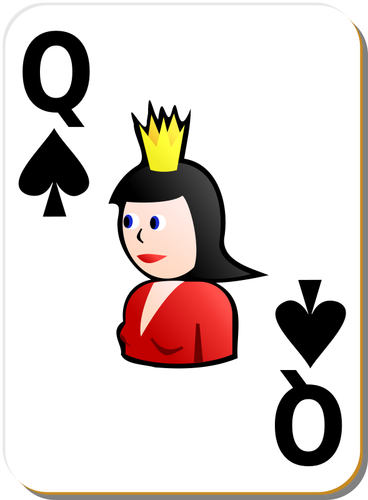 Queen of spades playing card vector graphics