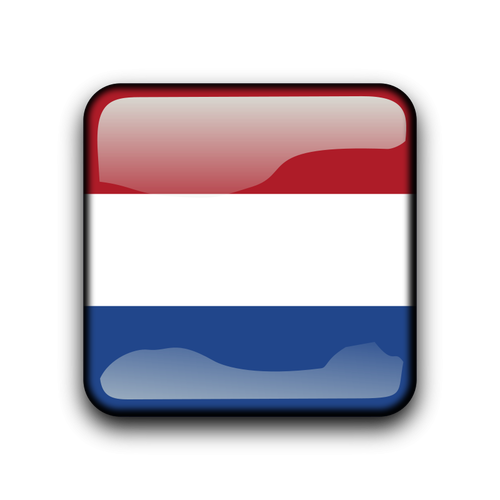 Botão de bandeira de vetor de Holanda