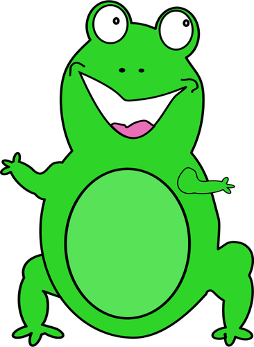 Happy frog vector image