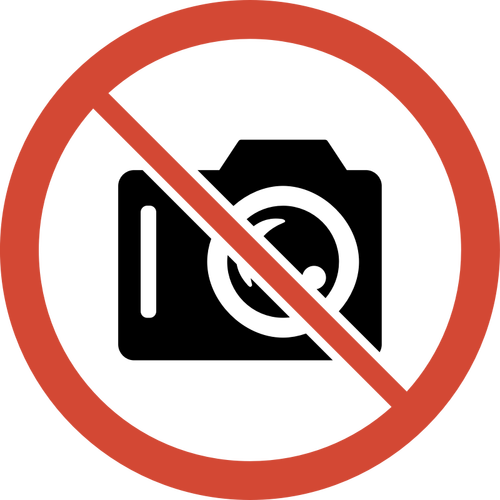 Photo taking banned sign vector illustration