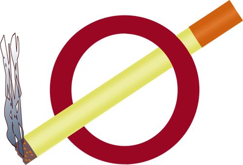 No Smoking 3D symbol vector clip art